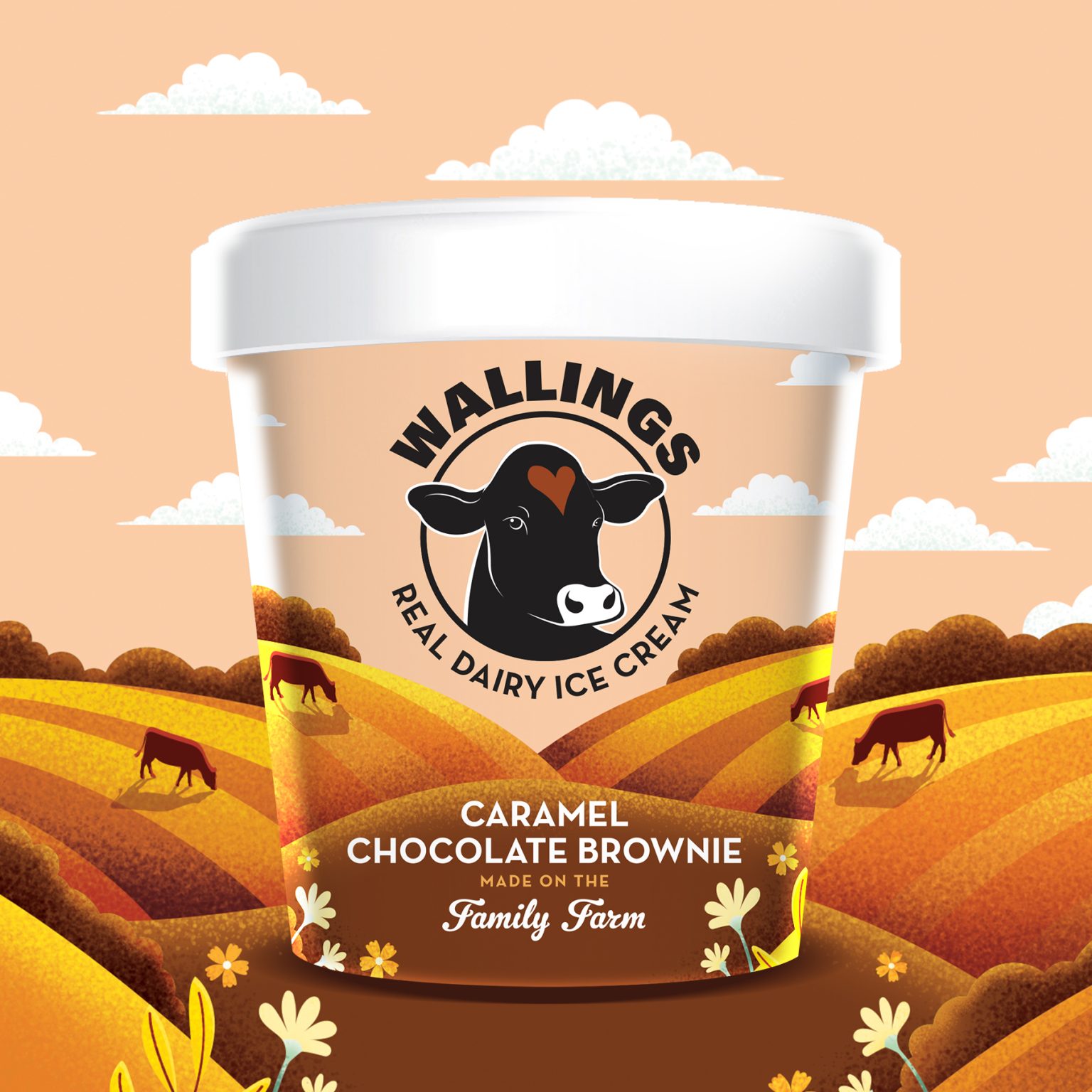79/Caramel Chocolate Brownie x6 x500ml Wallings