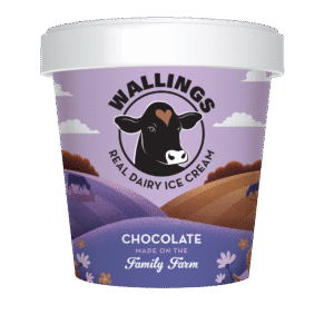 WALLINGS_CHOCOLATE_TUB_VIS 79/Mini Chocolate x24 x125 ml Wallings