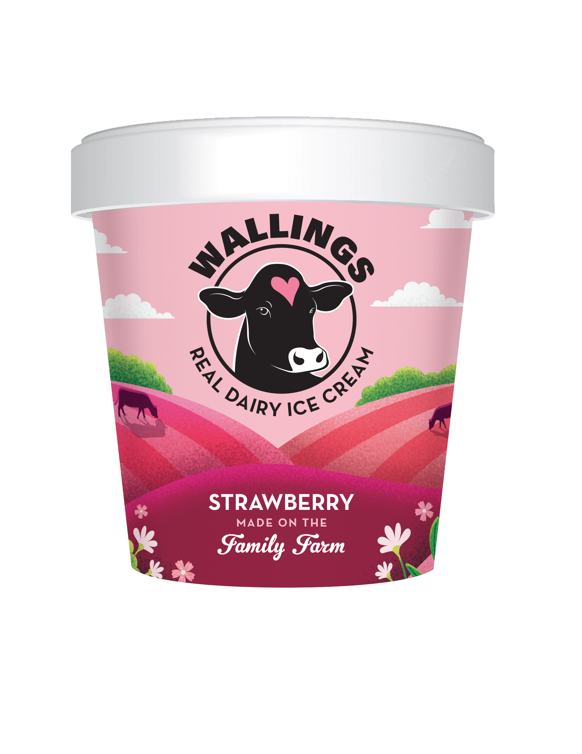 79/Mini Strawberry Ice cream x24 x125ml Wallings