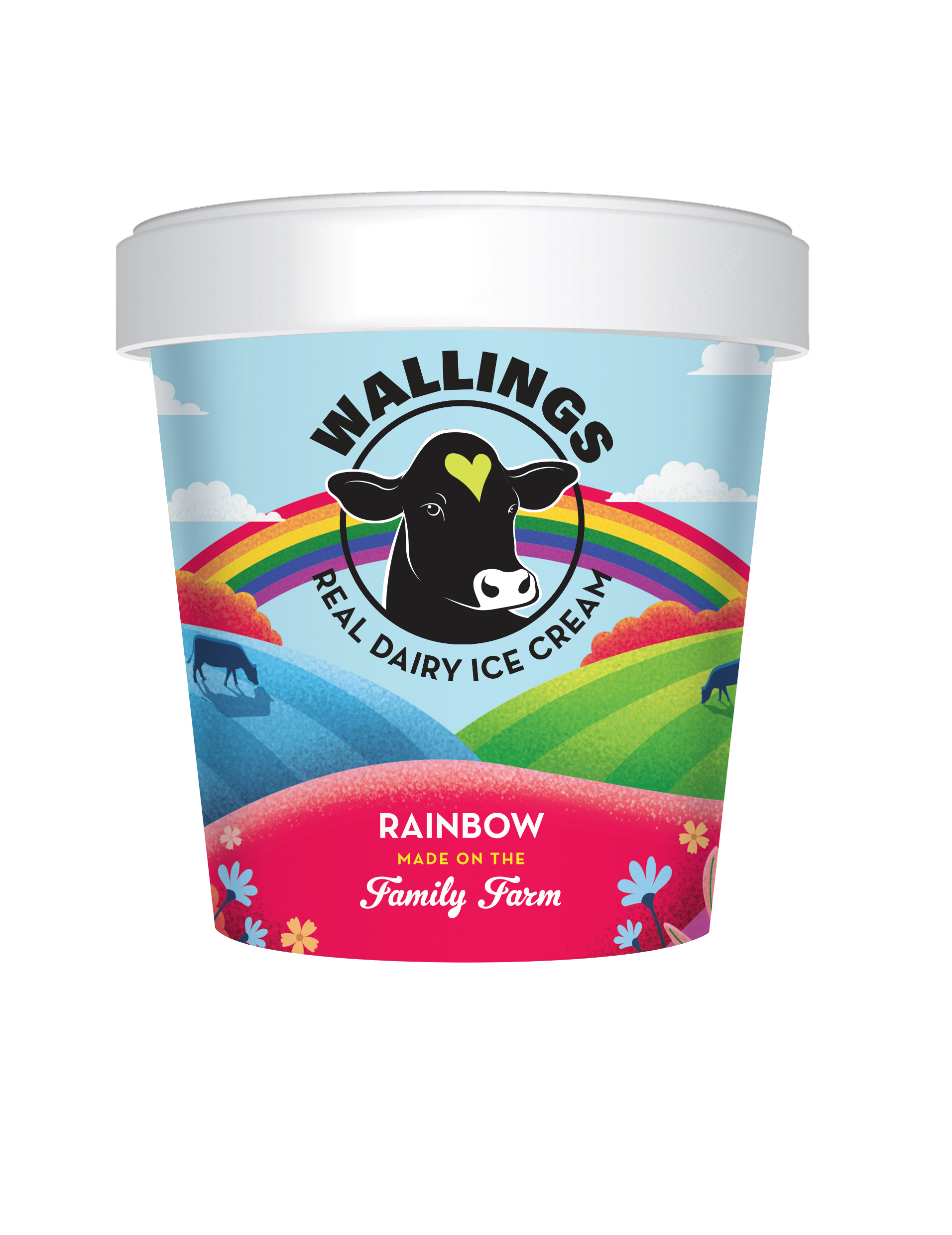79/Rainbow Ice Cream x6 x500ml Wallings